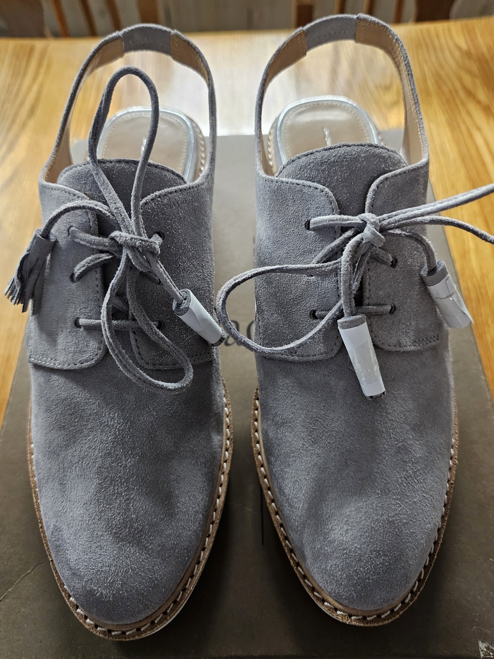 Paolo Slingback Oxford Womens Rock Kid Suede Shoes Size 8M - Mary L Style